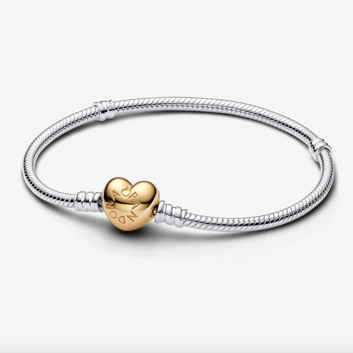 Pandora Moments Heart Clasp Snake Chain Bracelet – Nini's Treasures