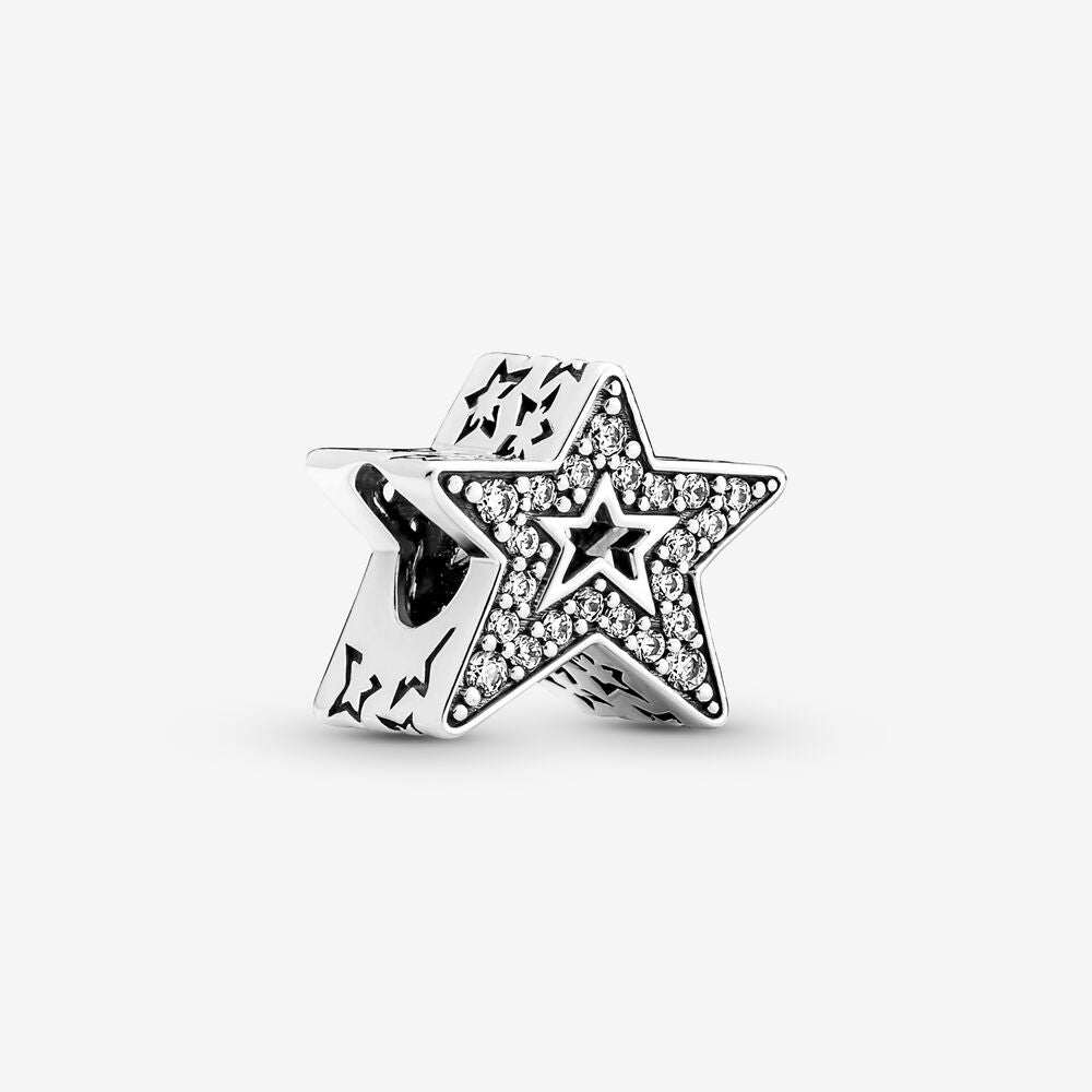 Cut-out Sparkling Star Charm