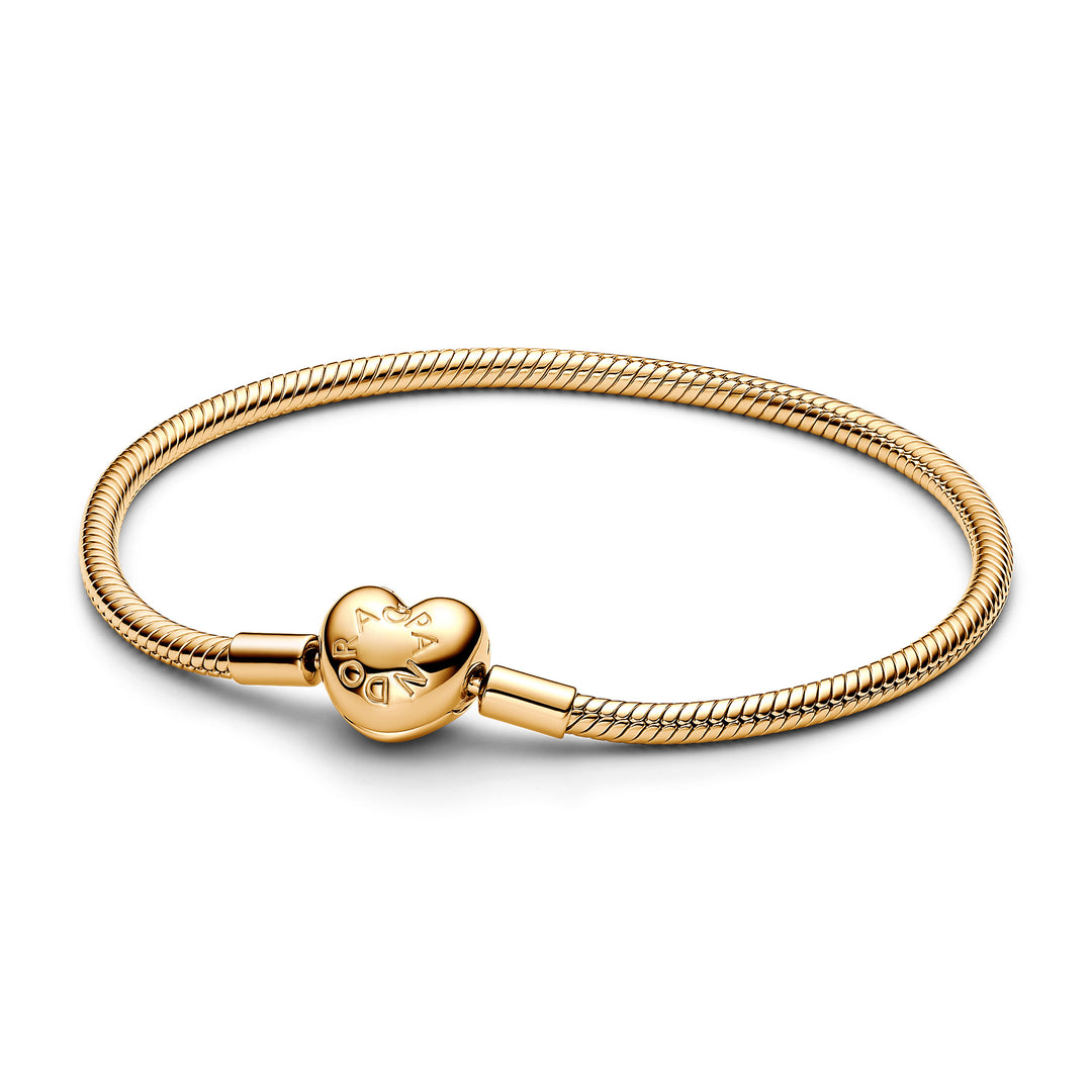 Pandora Moments Heart Clasp Snake Chain Bracelet – Nini's Treasures