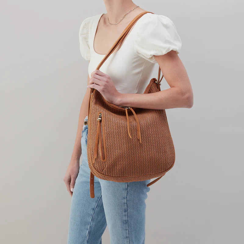Merrin Convertible Backpack | Raffia with Leather Trim – Nini's