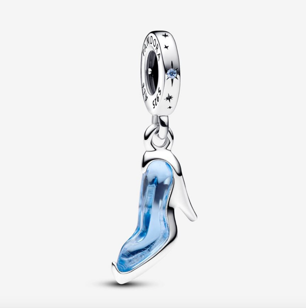 Disney Aladdin Genie sterling silver charm with black, glittery blue and  transparent enamel