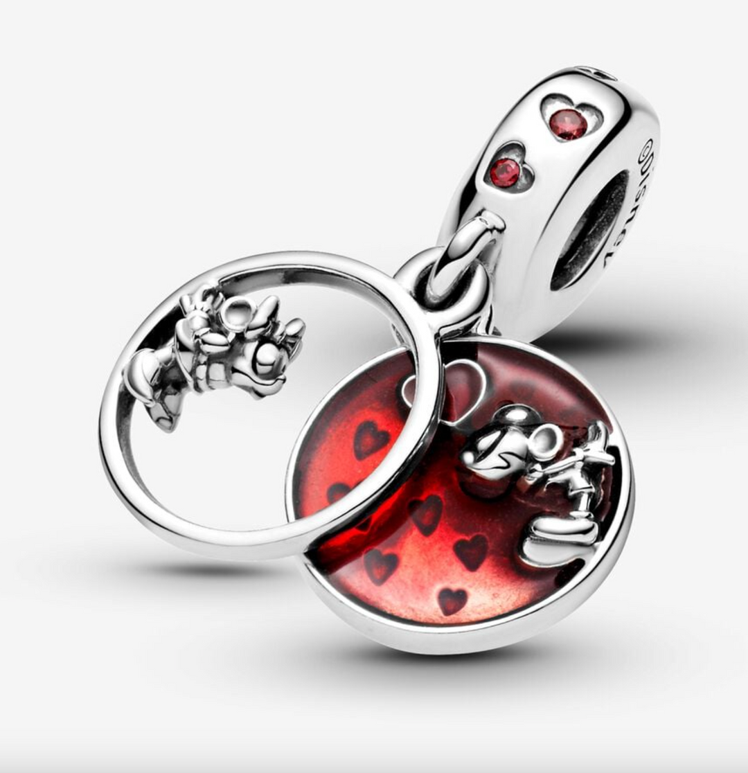 Disney Mickey Mouse & Minnie Mouse Love and Kisses Dangle Charm