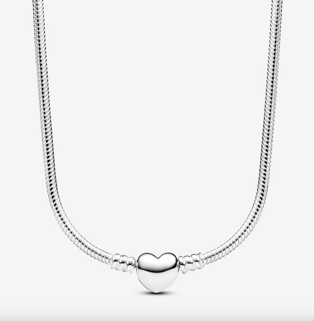 Pandora Moments Heart Clasp Snake Chain Necklace – Nini's Treasures