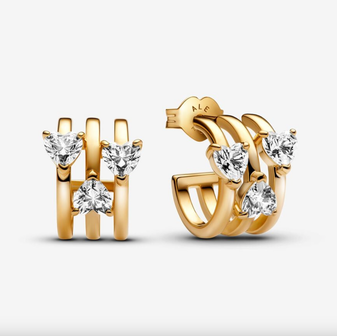 Triple Heart Hoop Earrings – Nini's Treasures