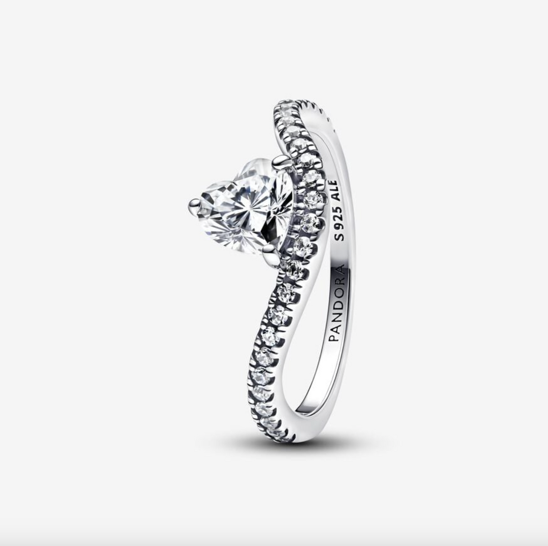 herlipto Be Mine Pavé Heart Ring Wavy Pavé Heart Ring – Nini's Treasures