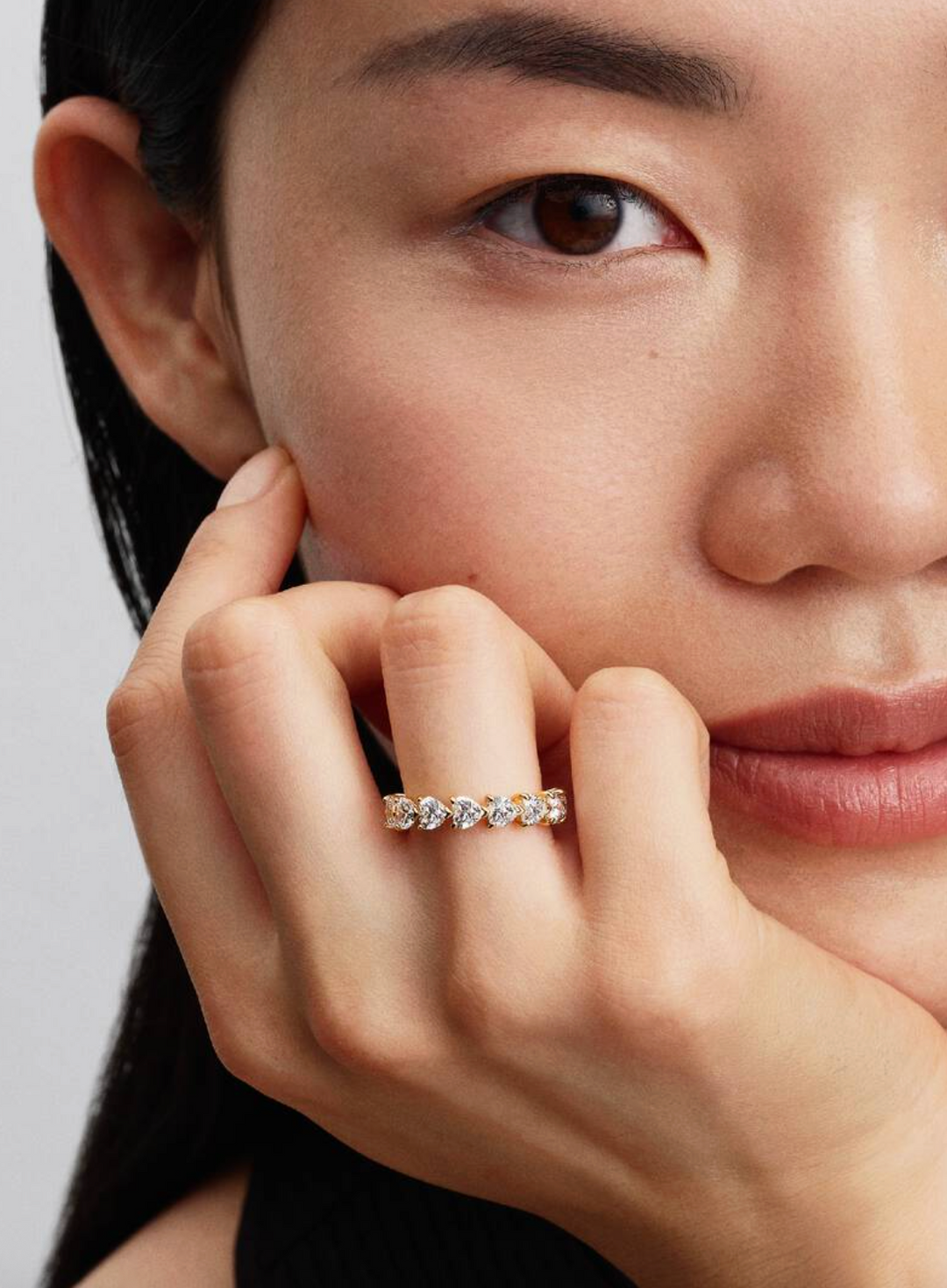 Band of Clear Hearts Ring – Nini's Treasures
