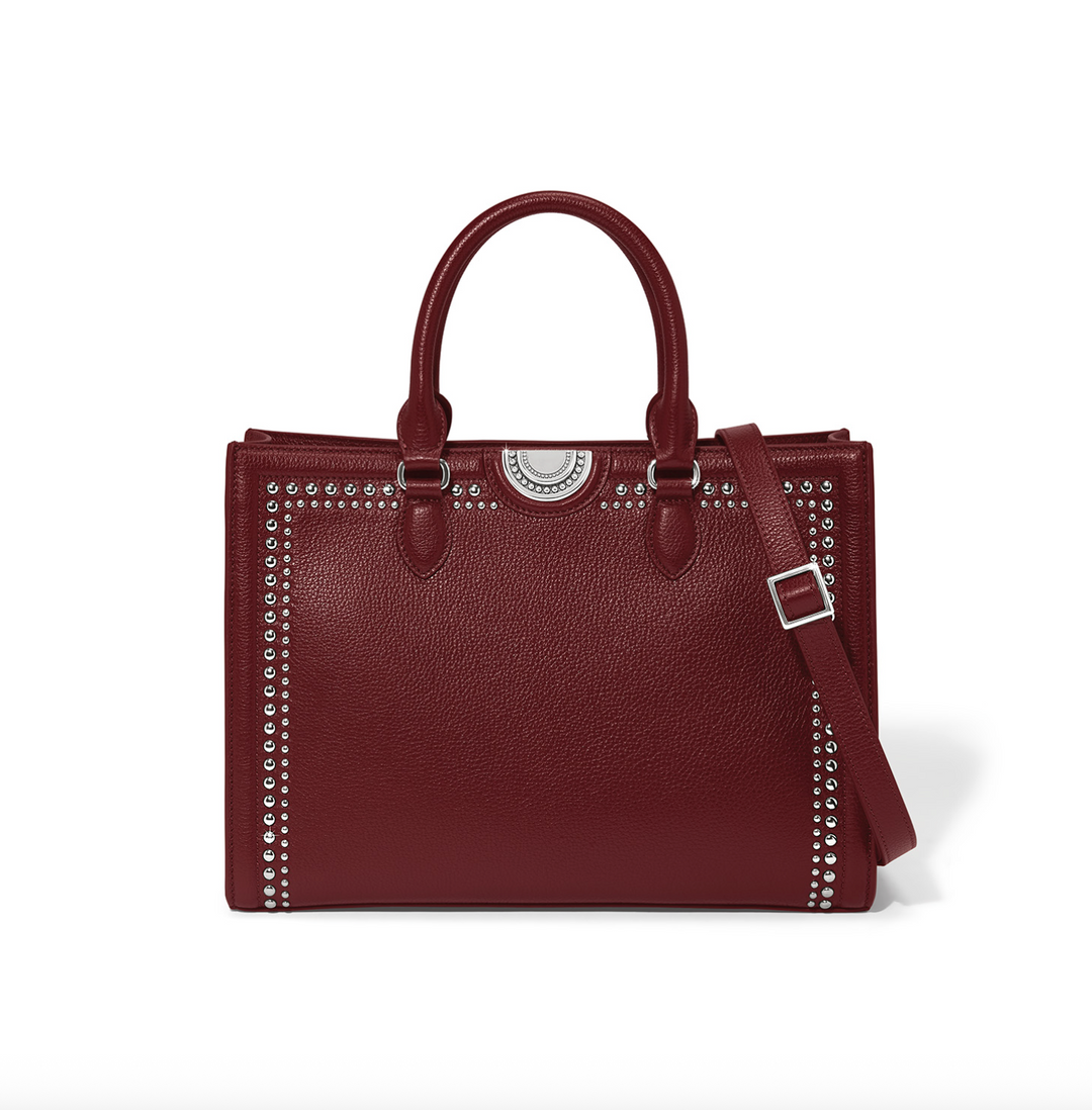 Sac Hobo Brighton Brodé Cuir Bronze – Modèle Nina – Taille Large – Occasion Avec Housse
