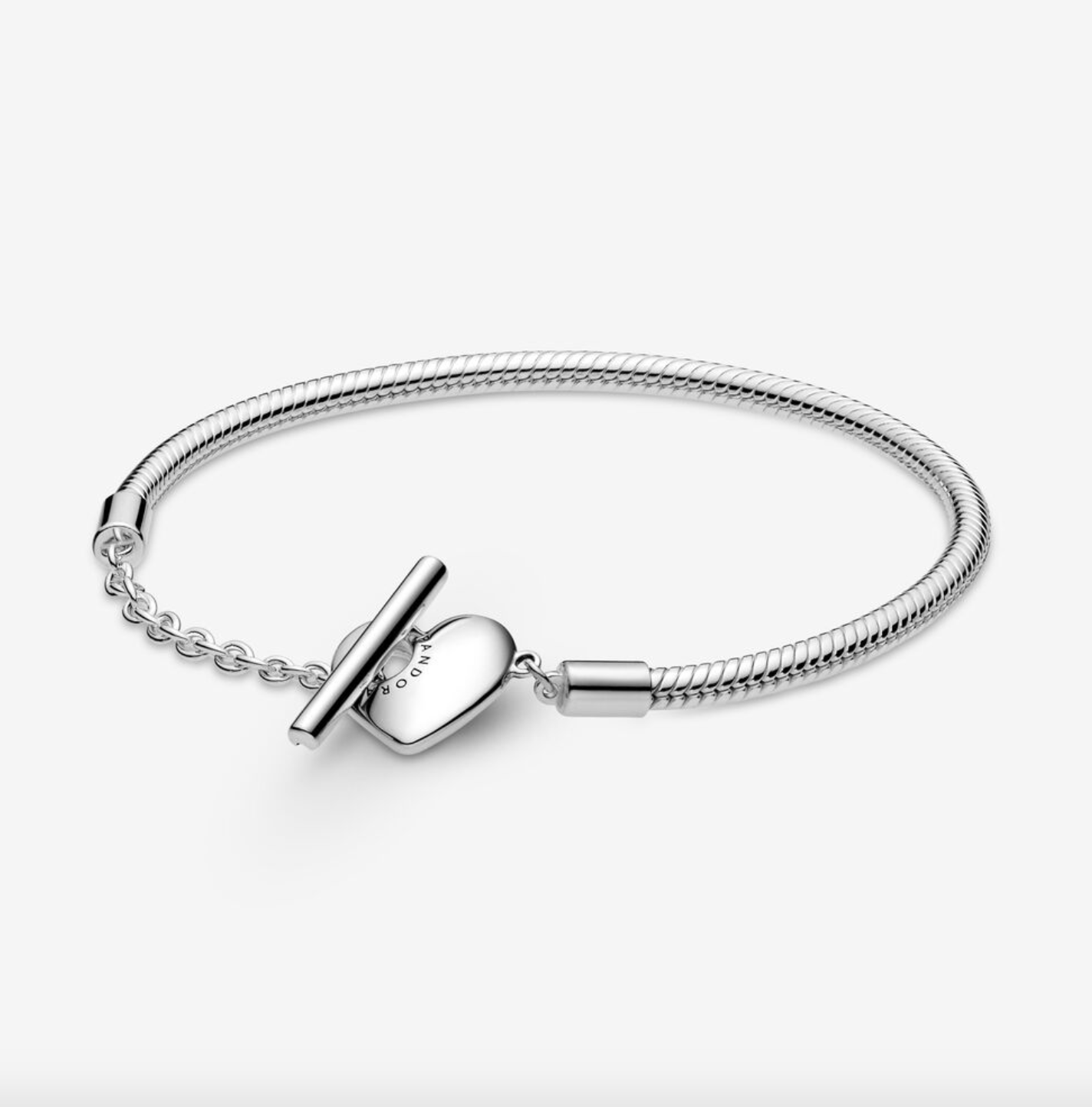 Pandora Moments Heart T-Bar Snake Chain Bracelet – Nini's Treasures Pandora Moments Heart T-Bar Snake Chain Bracelet – Nini's Treasures