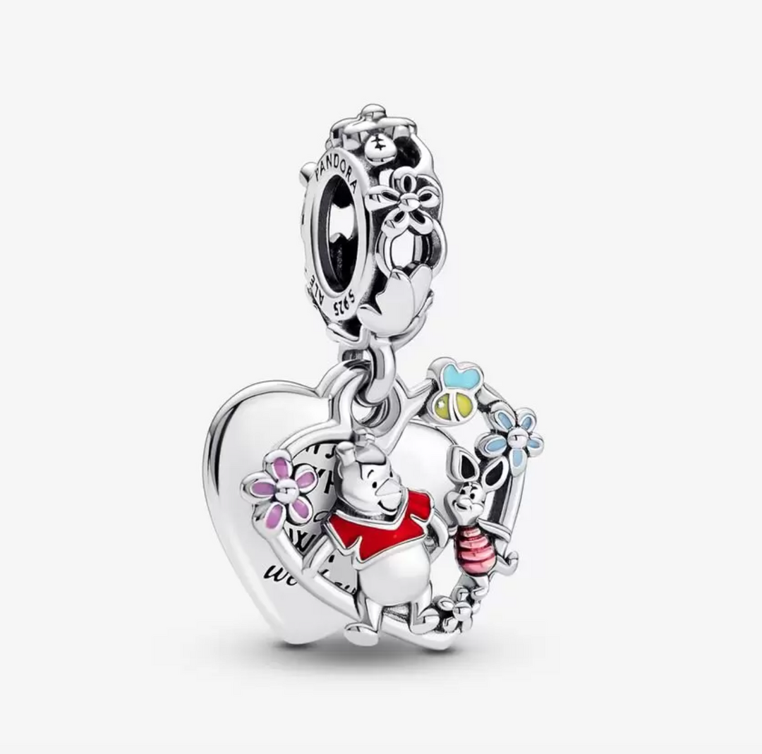 PANDORA BRACELET WITH DISNEY MICKEY DANCE TOGETHER FOREVER THEMED popular CHARMS