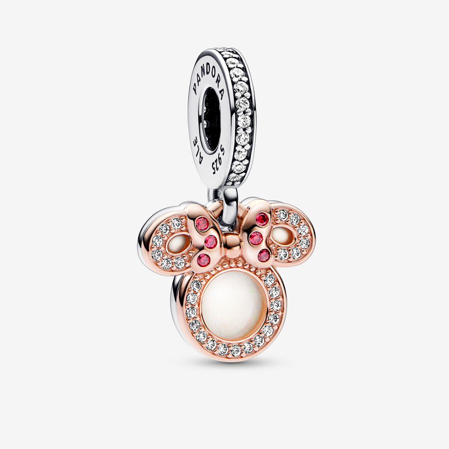 Pandora - Disney, Mickey popular Mouse & Minnie Mouse Padlock Charm Rose Gold-Plated