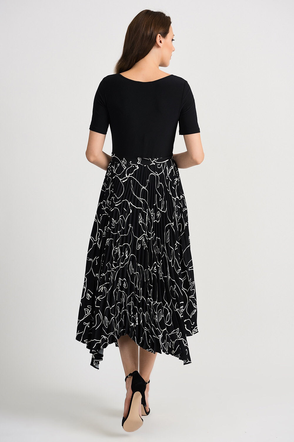 open lace back dress Joseph Ribkoff Pleated Maxi Dress – Details Direct main image 0