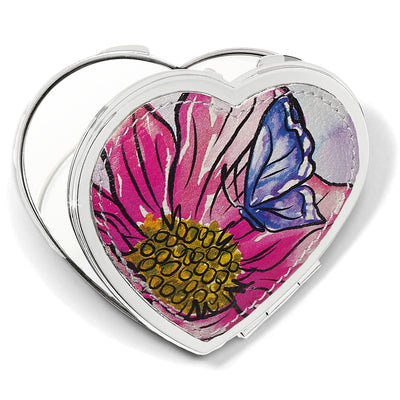 Enchanted Garden Heart Compact Mirror
