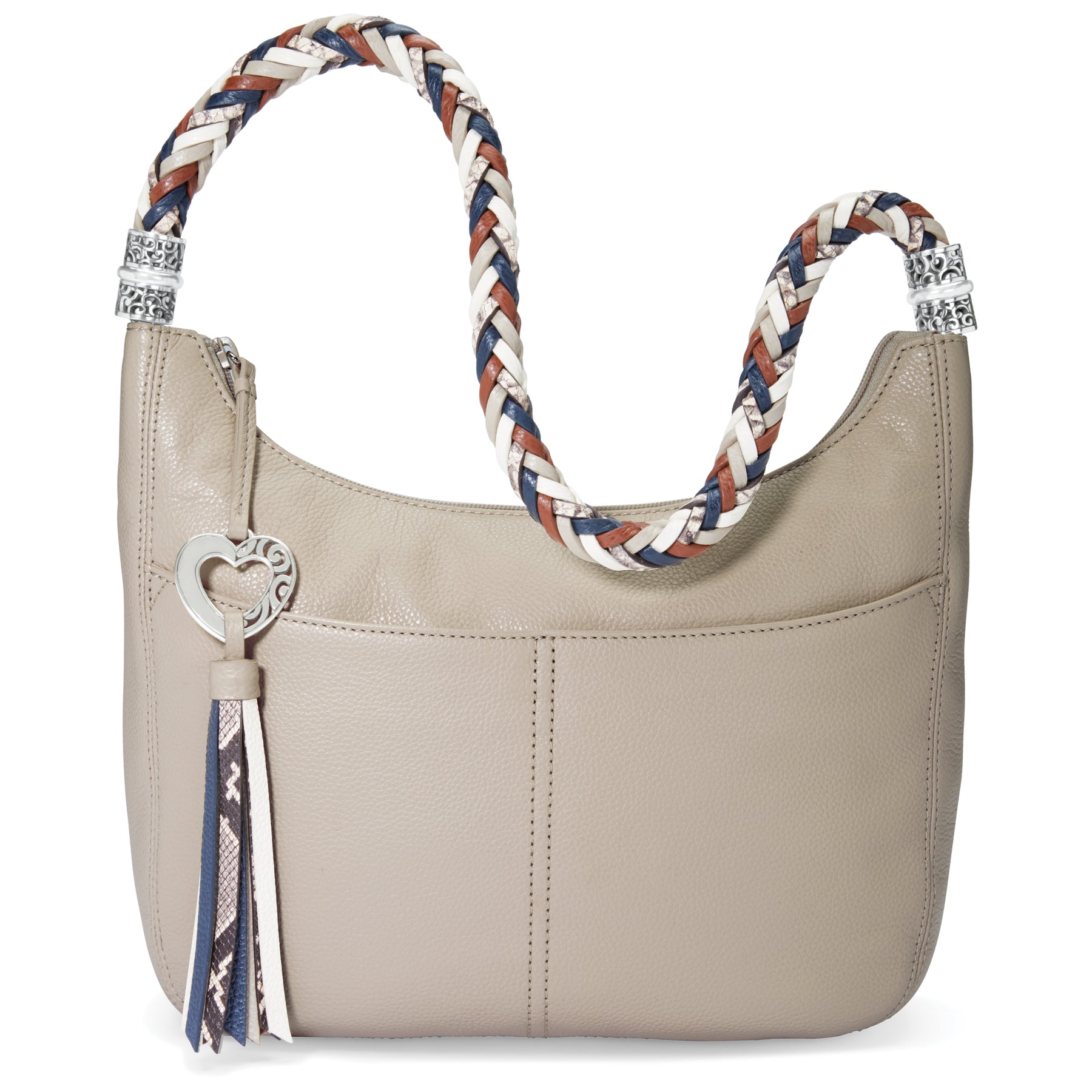 Barbados Ziptop Hobo Stone-Multi