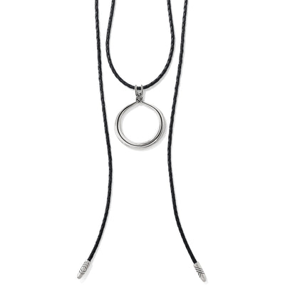 Interlok Circle Lariat Necklace