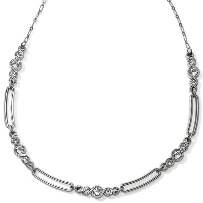 Infinity Sparkle Link Collar Necklace