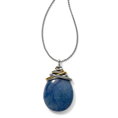 Neptune's Rings Blue Cabochon Convertible Necklace