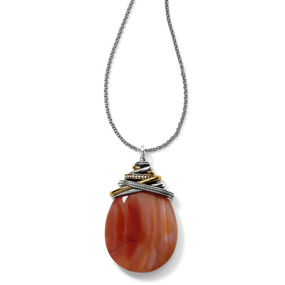 Neptune's Rings Carnelian Cabochon Convertible Necklace