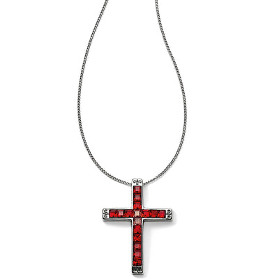 Spectrum Cross Long Necklace