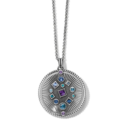 Halo Rays Round Pendant Necklace