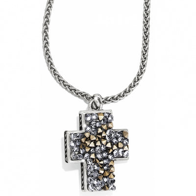 Crystal Rocks Cross Reversible Necklace
