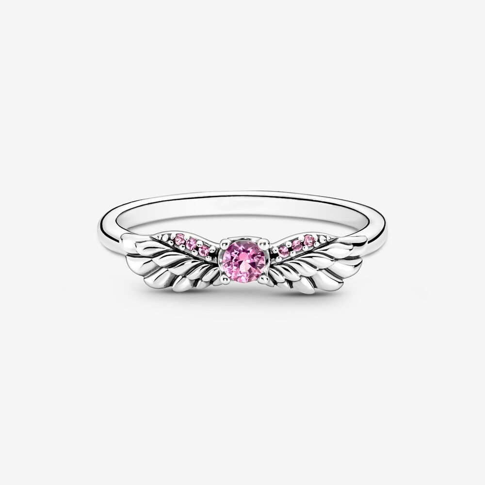 Sparkling Angel Wings Ring | Pink Crystal – Nini's Treasures